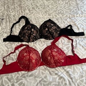 Curve Muse lace bras Red/ Black